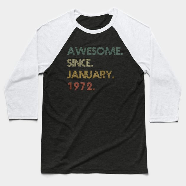 Awesome Since January 1972 Baseball T-Shirt by potch94